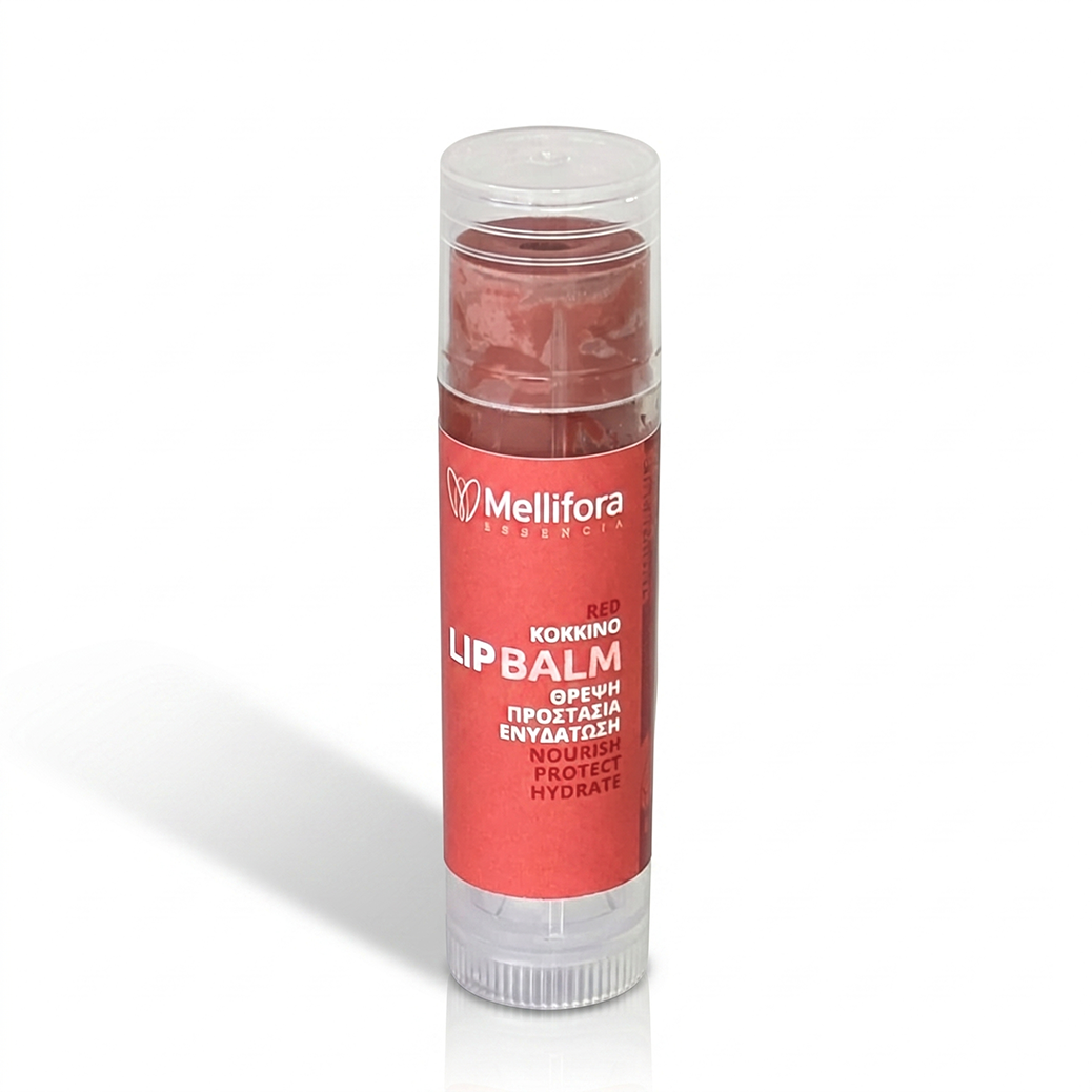 Lip balm κόκκινο ενυδατικό φυσικό Mellifora