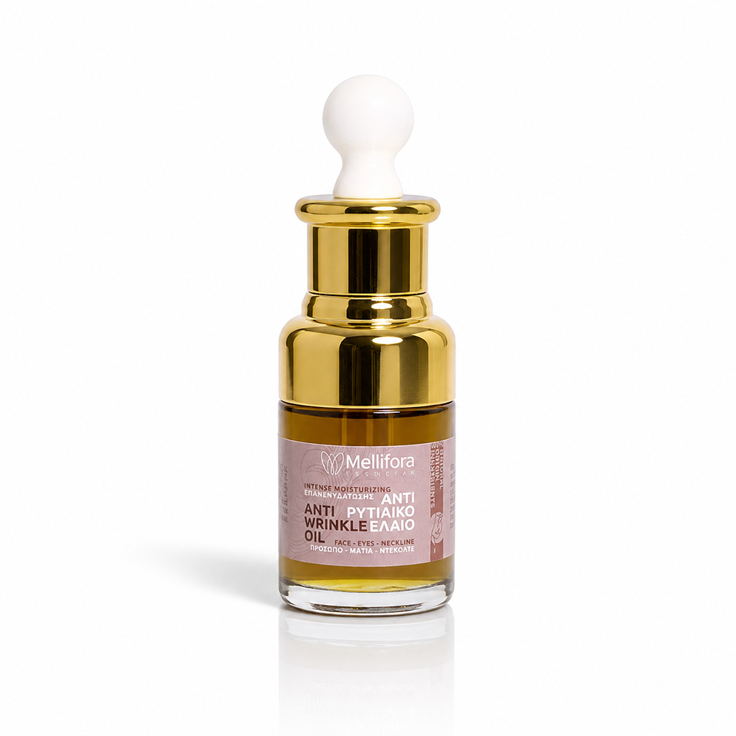 Αντιρυτιδικό έλαιο προσώπου ματιών ντεκολτέ για ώριμες επιδερμίδες 30ml Mllifora